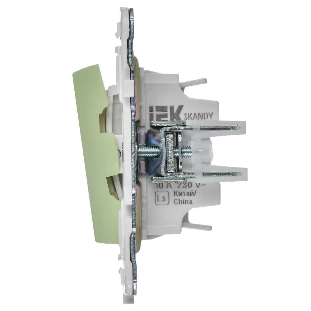 SKANDY Выключатель 2-клавишный с индикацией 10А SK-V09G мятный IEK