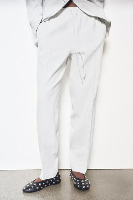 ZARA БРЮКИ В ПИЖАМНОМ СТИЛЕ — ZW COLLECTION, ЦВЕТ ЛЬДА
