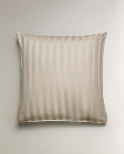 ZARA HOME НАВОЛОЧКА ИЗ САТИНА В ПОЛОСКУ (500 НИТЕЙ), СЕРЫЙ