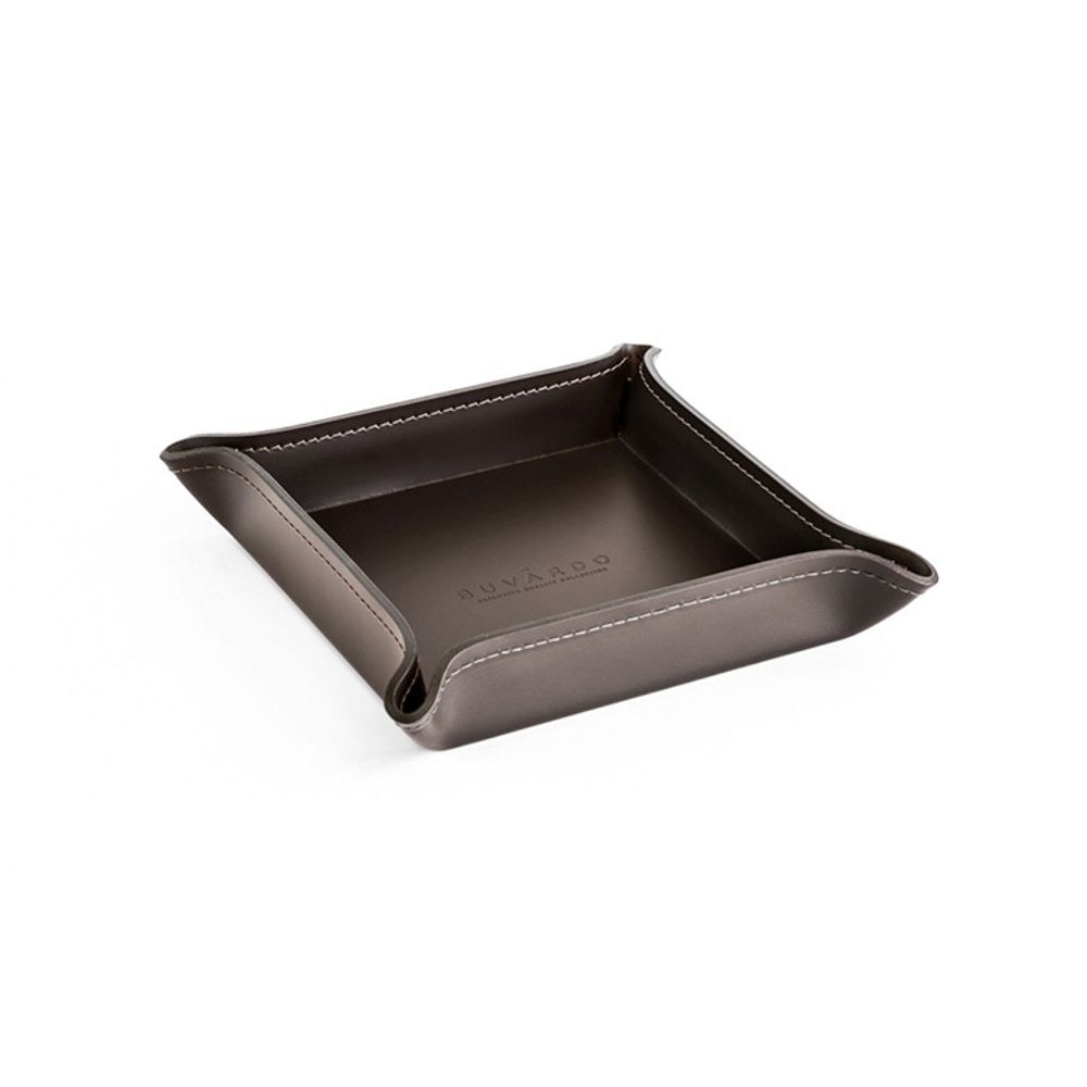 Лоток из двухслойной кожи Cuoietto с металлической вставкой 45*240*240 (TBCMet45-240-240) 5