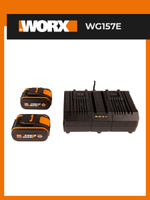 Комплект WORX WA3611: Двойное зарядное устройство WA3883