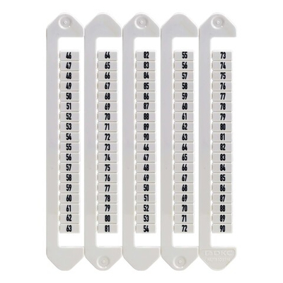 Маркировка для клемм, ширина 5 мм, от 46 до 90, вертикалная ориентация