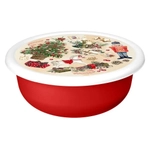 Миска Modena 3,2л с крышкой с декором Игрушки, Красный