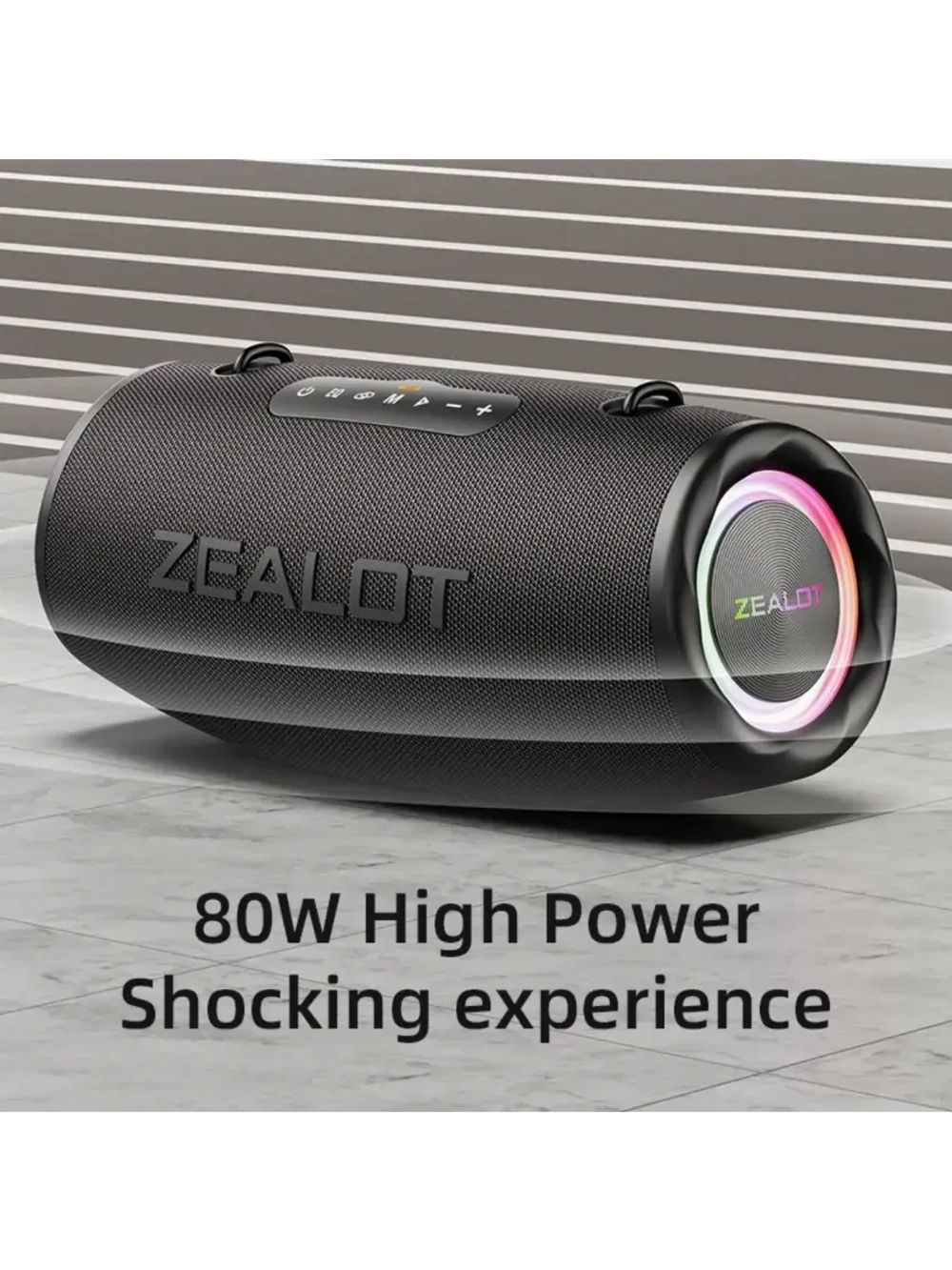 Портативная Bluetooth Колонка S87 80W black