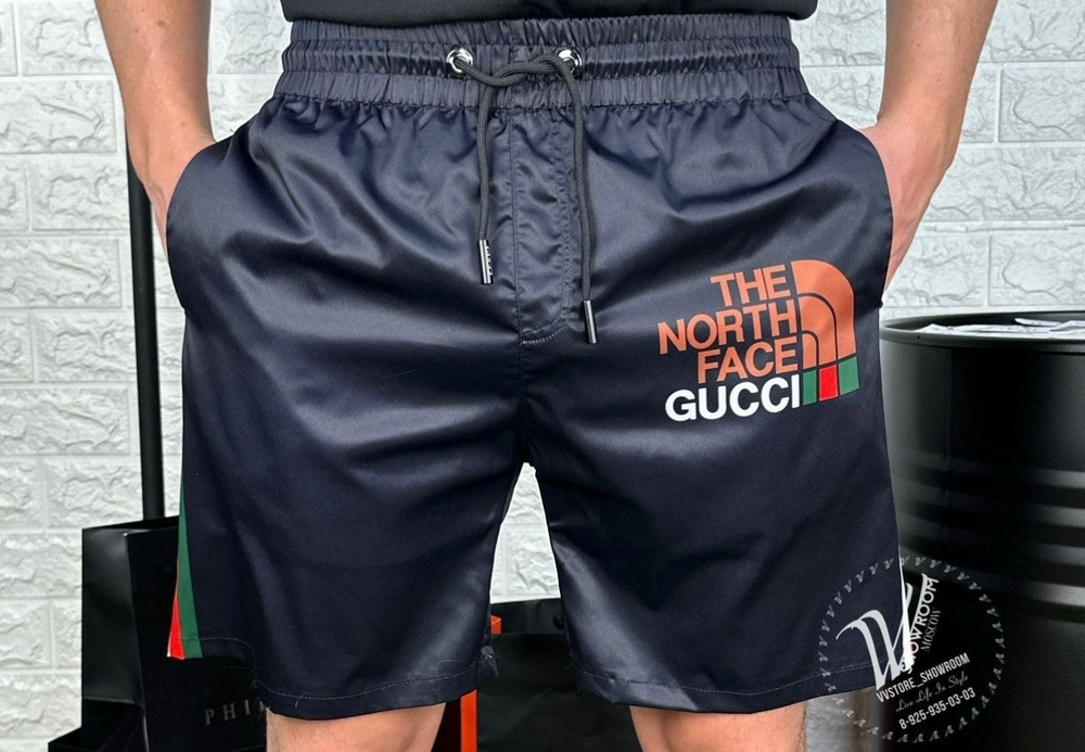 Шорты плавательные North Face & Gucci