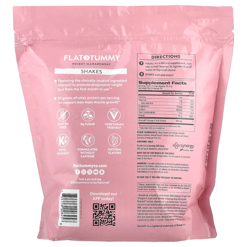 Flat Tummy, коктейль, натуральная ваниль, 690 г (1,5 фунта)
