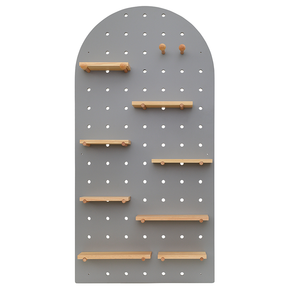 Полка настенная shely, 60х120 см, светло-серая