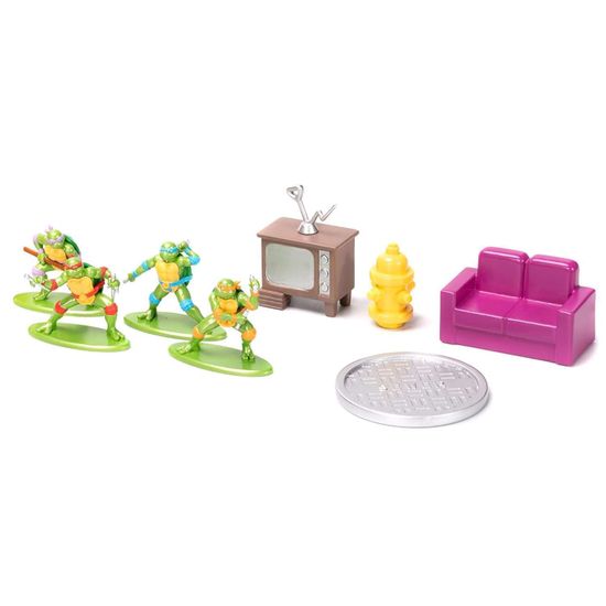 Набор фигурок Jada Nano Черепашки-ниндзя Nanoscene 4шт 34679