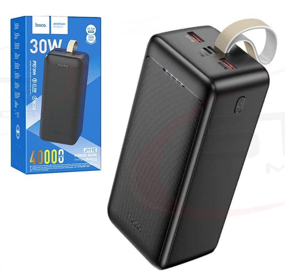 Портативный аккумулятор HOCO J111C 40000 mAh PD 30W  (черный)