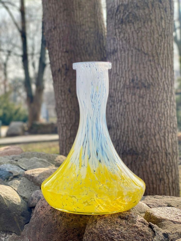 Vase Big Maks Base White-Yellow