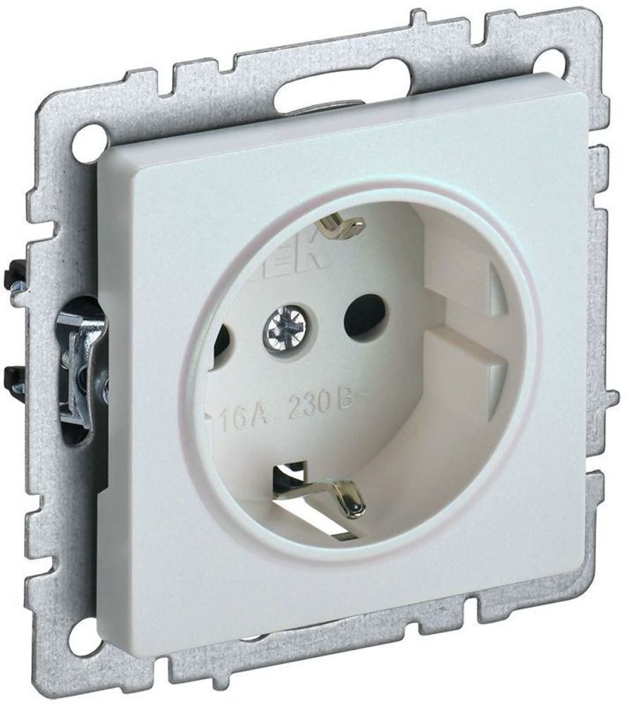 Розетка 1-м СП BRITE РС11-1-0-БрЖ 16А с заземл. без защ. шторки механизм жемчуж. IEK BR-R11-16-K36 Розетка 1-м СП BRITE РС11-1-0-БрЖ 16А с заземл. без защ. шторки механизм жемчуж. IEK BR-R11-16-K36