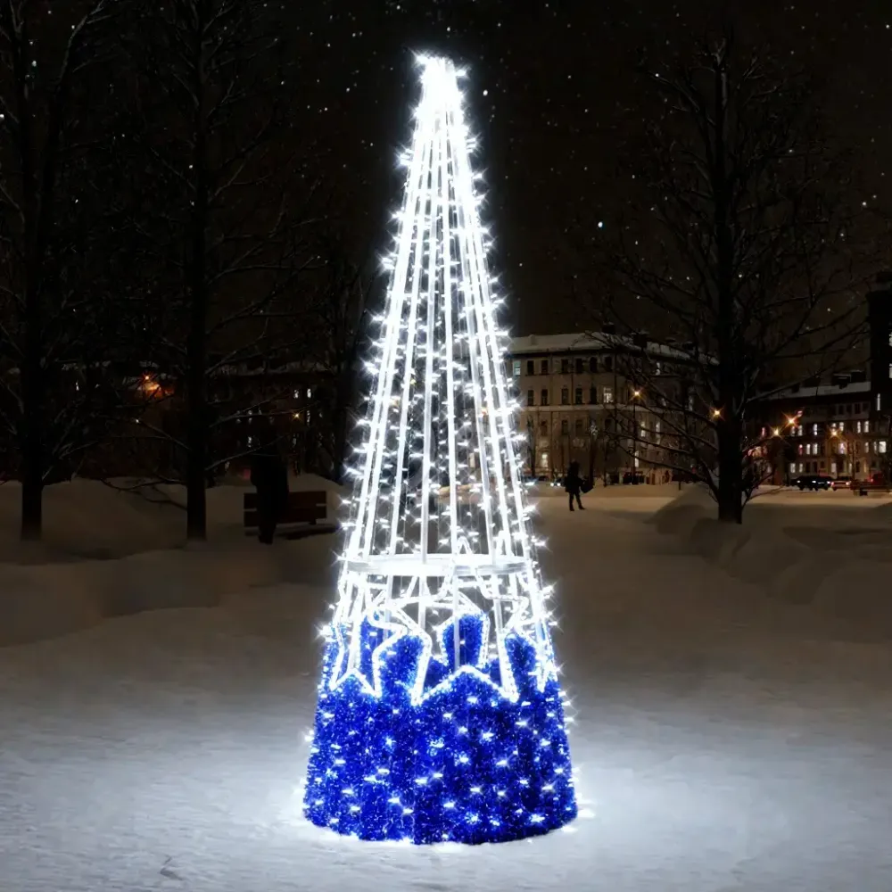 Светодиодная елка-конус "Звездная"