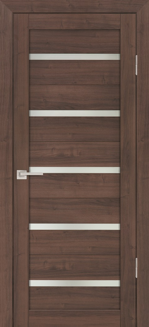 Дверь PS-07 / Цвет Орех пасадена / белый сатинат / Двери PROFILO PORTE