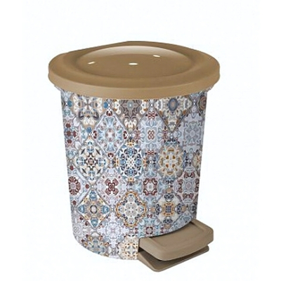 Контейнер для мусора с педалью Flamenco 6 л декор "Марокко"