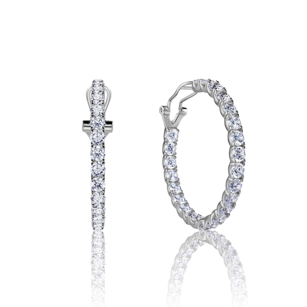 Серьги-конго 33мм с итальянским замком