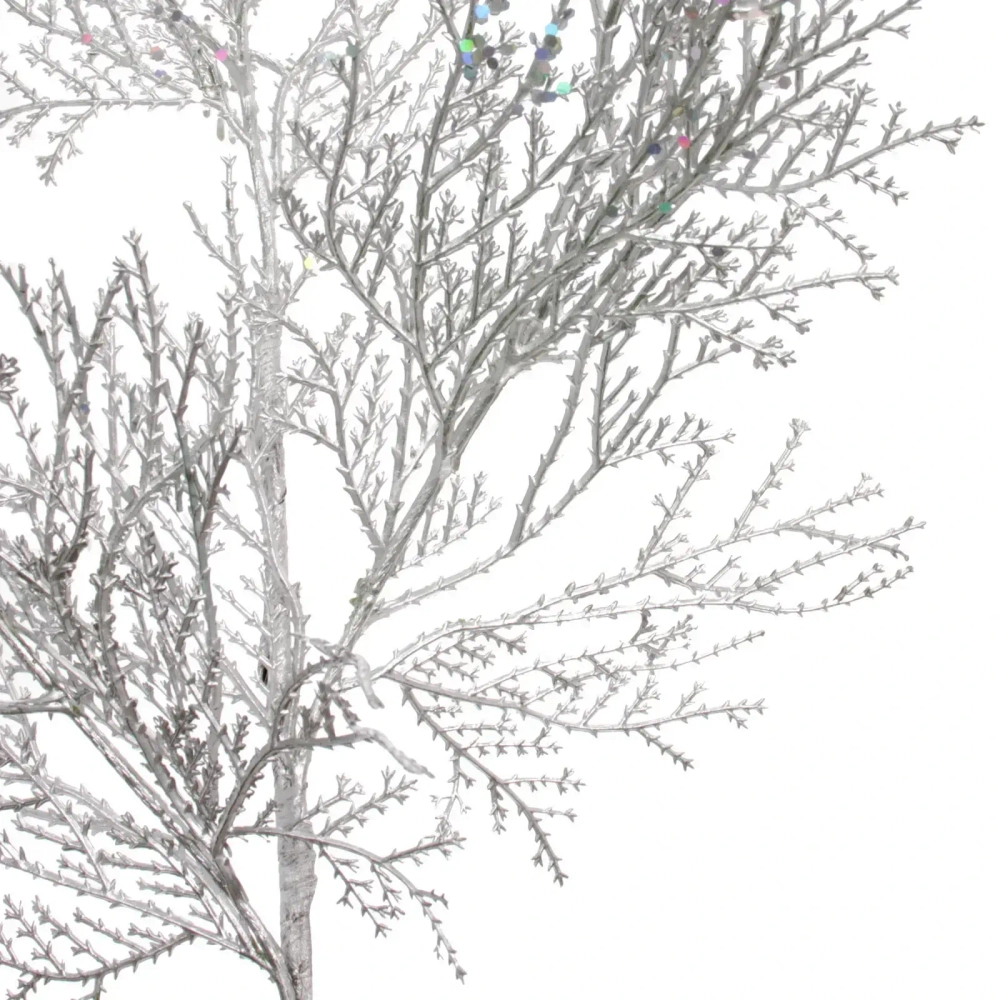 Ветка декоративная «Симфония леса» 80 см, Серебро