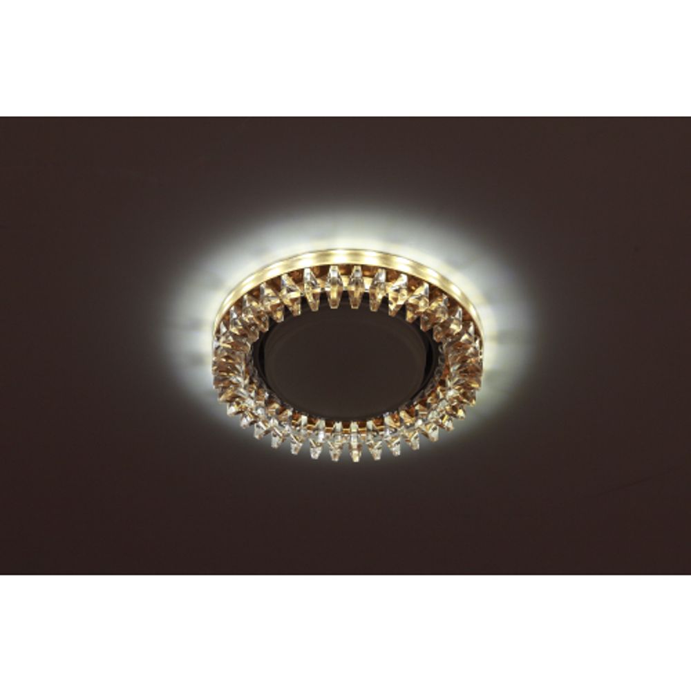 DK LD20 TEA/WH Светильник ЭРА декор cо светодиодной подсветкой Gx53, прозрачный | Встраиваемые LED светильники