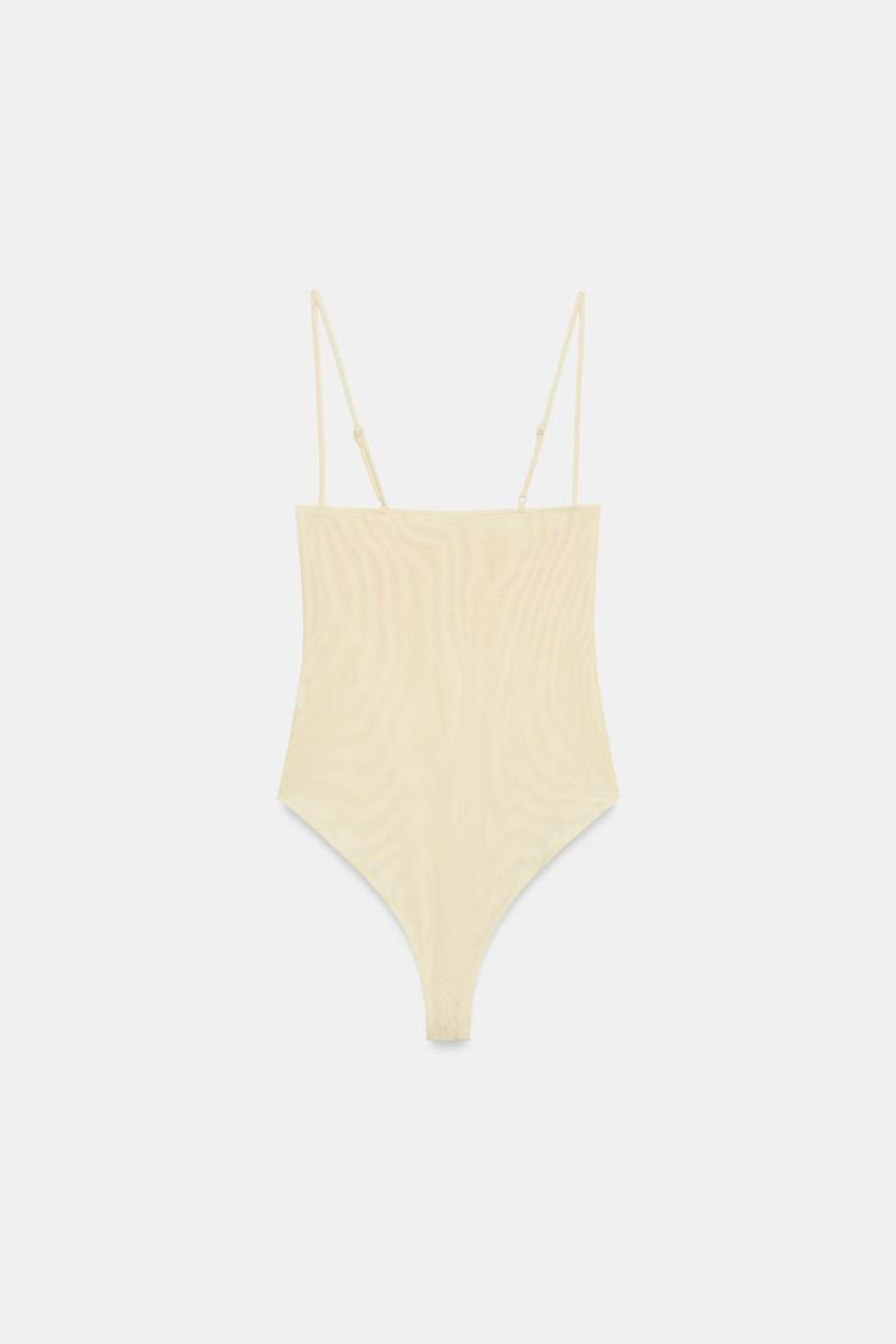 ZARA БОДИ СО СБОРКАМИ, ЖЕЛТЫЙ