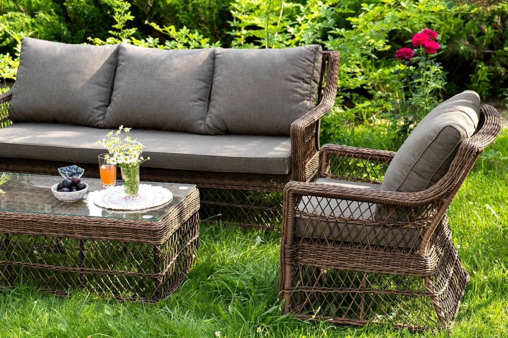 "Гранд Латте" лаунж-зона из искусственного ротанга, цвет коричневый