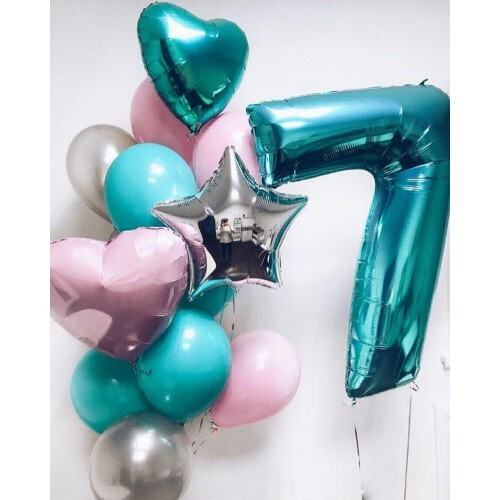 Комплект шаров с Цифрой на День Рождения