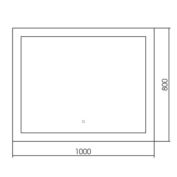 Зеркало ABBER See AG6107SL-1.0 с подсветкой, сенсорный выключатель, диммер