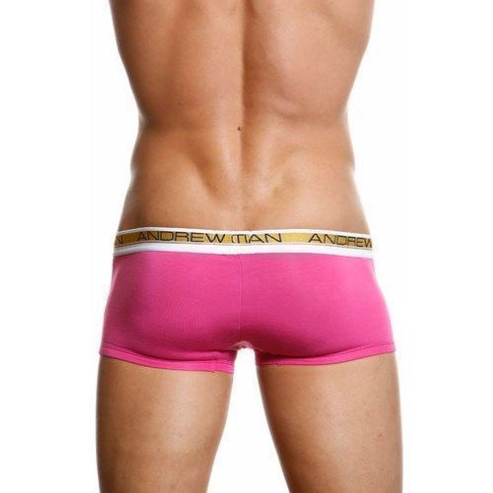 Мужские трусы боксеры розовые Andrew Christian Slim Focus Boxer Fuchsia 5073