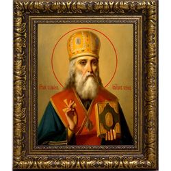 Симон Печерский, Владимирский, Суздальский, епископ, святитель. Икона на холсте.