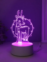 Светильник "Олень в гирлянде" LED RGB от сети RISALUX 9,5х10