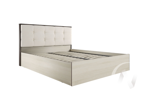 Кровать "ЛК-2 1;4" с осн. ортопед. на опорах (Дуб сонома/Велюр карамель)