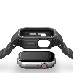 Силиконовый чехол-бампер с ремешком на магнитах от Dux Ducis для часов Apple Watch 38, 40, 41мм, серия Strap One-piece (OA Series)