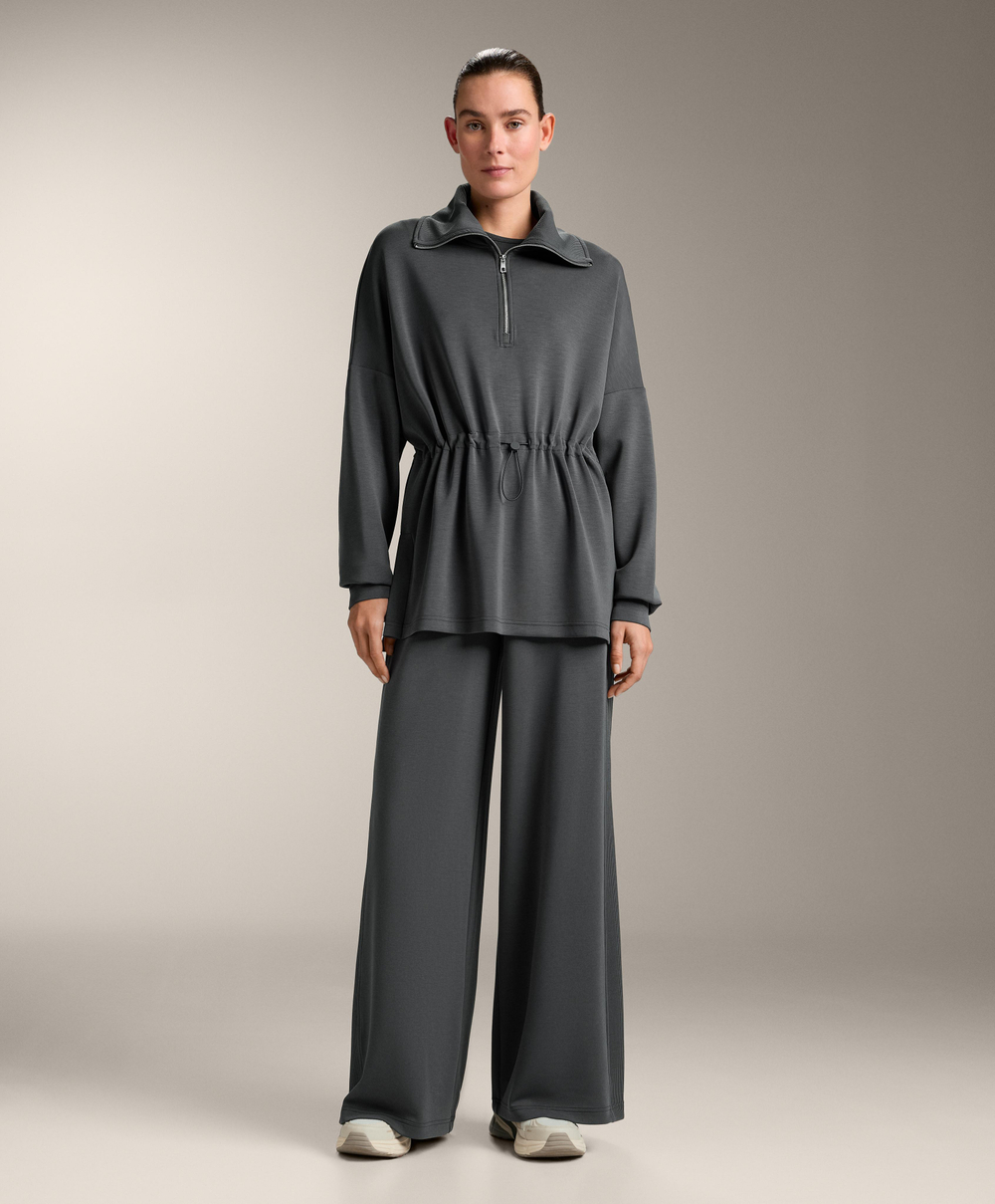 Oysho Толстовка на молнии до середины груди, асфальтовый