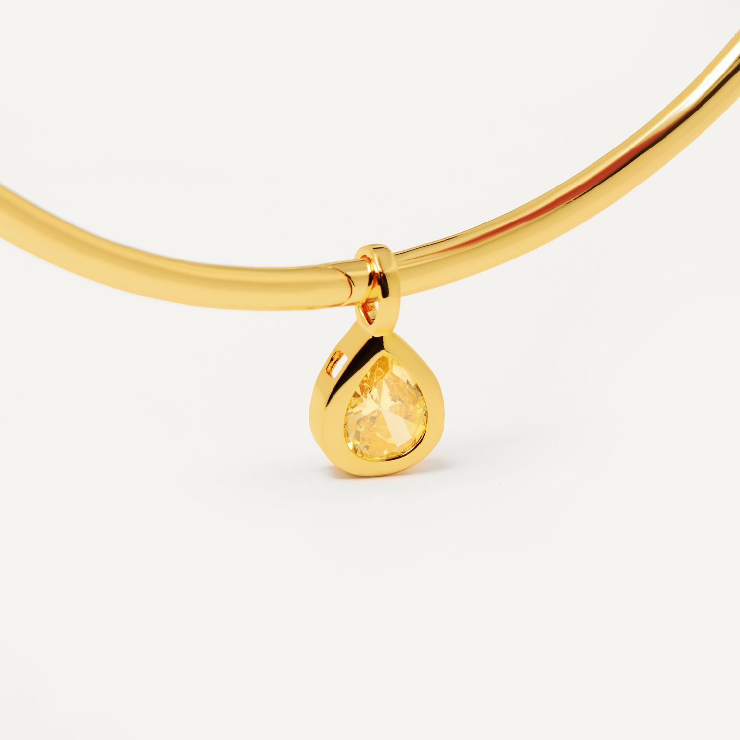 Чокер Gold Rigid Frame Necklace – Yellow Drop