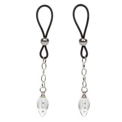 Подвески на соски с прозрачными капельками Non-Piercing Nipple Jewelry Crystal Teardrop (Цвет: прозрачный)