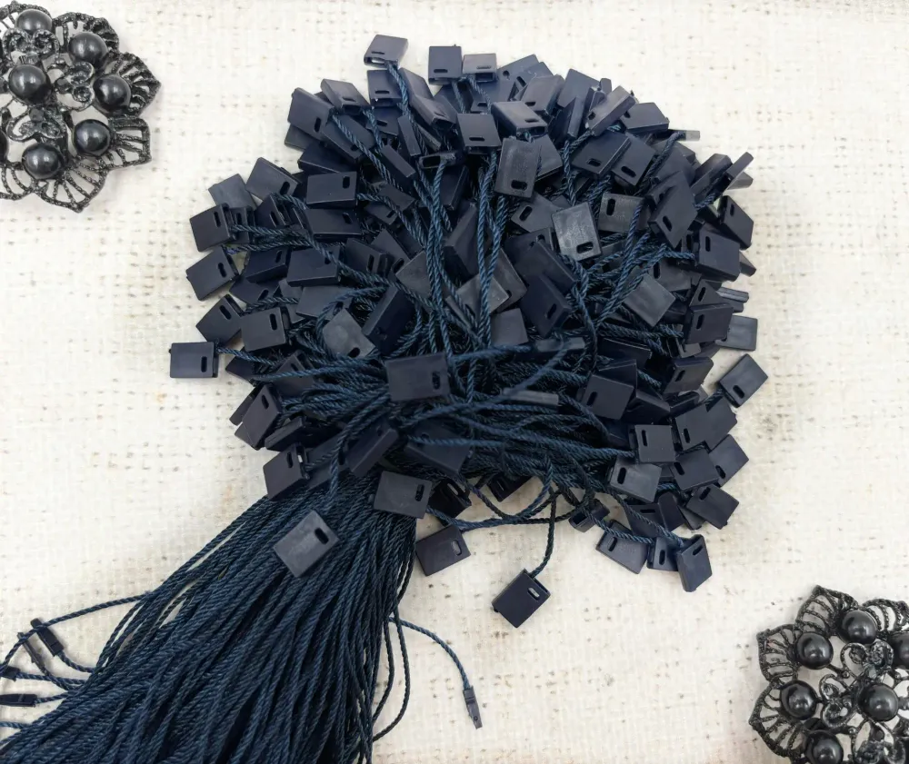 Микропломба, биркодержатели пломба пластик, р. 18 см, тёмно-синий