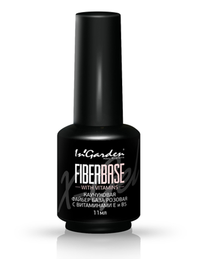 X-Gel Каучук. розовая Файбер база с витамин. Е и В5  11 мл