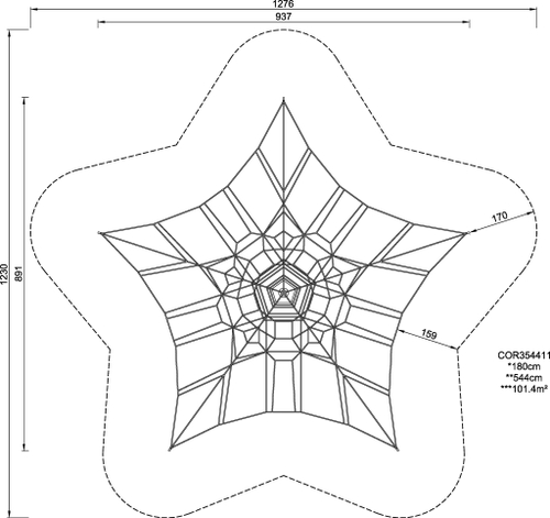 Маленькая пятиугольная космическая сеть