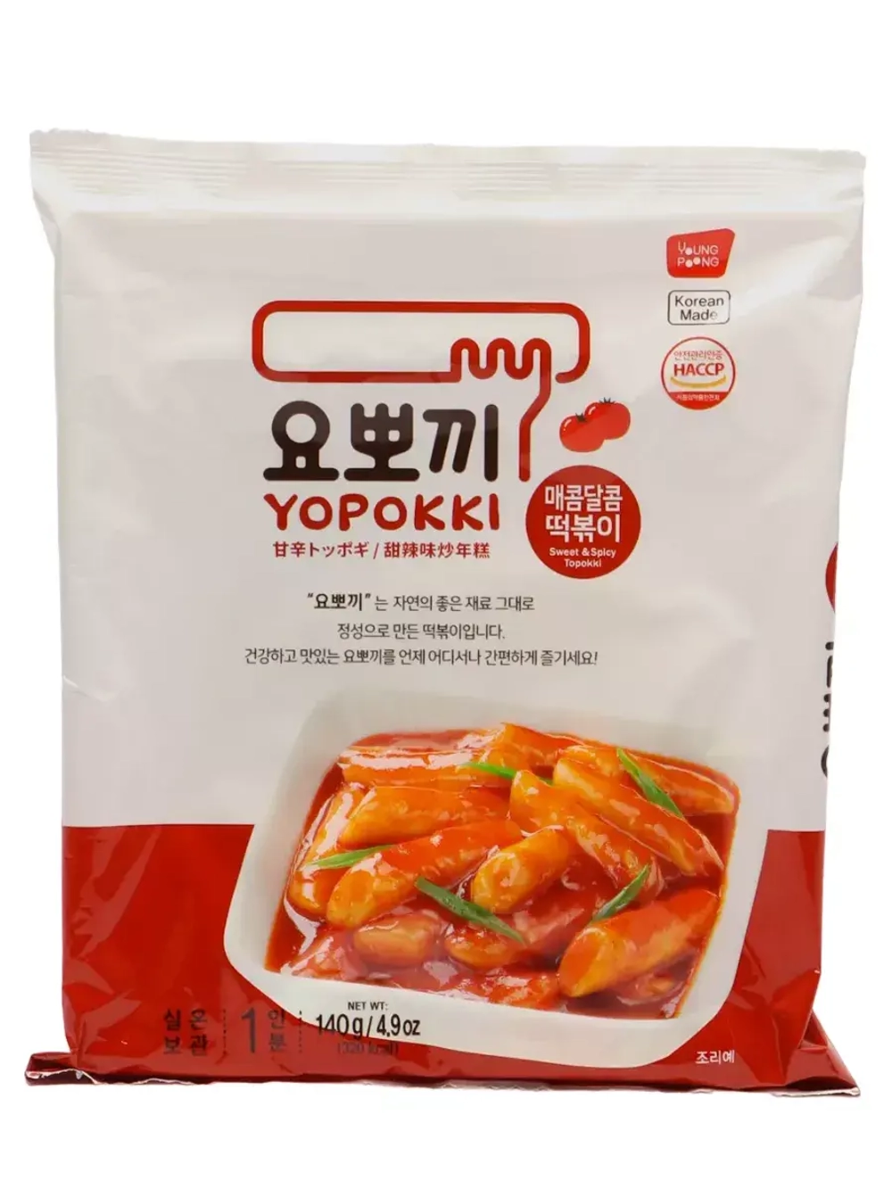 Рисовые клецки токпокки в сладко-остром соусе 140 г * 2 шт