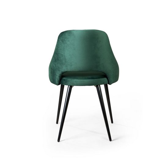 Стул William, бархат зелёный 19/ черный конус