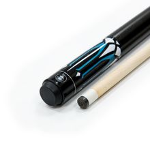 Кий / пул 2-pc "Classic WE-01" (черно-синий) с оплеткой искусственная кожа