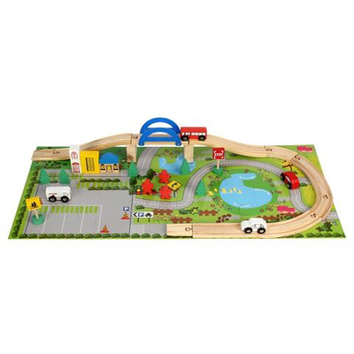 Развивающая игрушка Деревянная дорога 40 эл, коробка C-41887