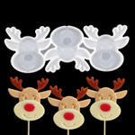 Силиконовая форма для леденцов «Рождественский олень»