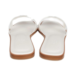 Hermes Oran leather simple Fashion sandals Women's white, H021056Z 02