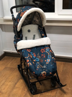 Коляска комбинированная «Ника Детям 7-5» принт: цветочный темный (арт. НД7-5/3)