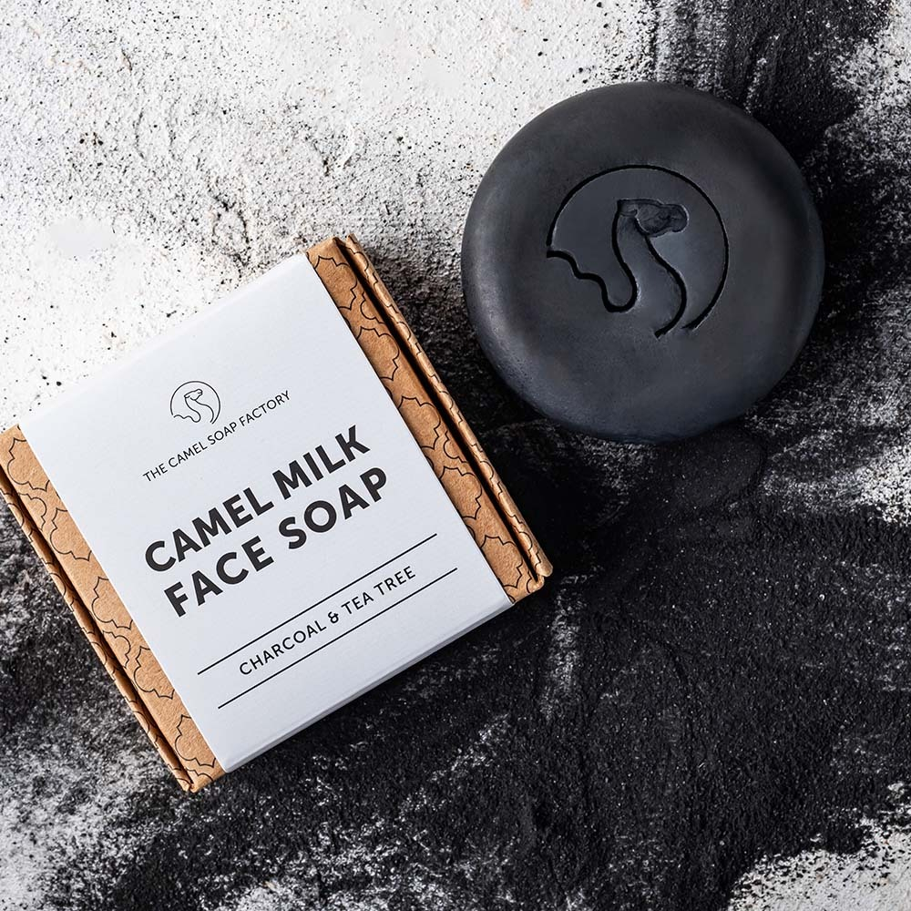Camel Soap Factory — Face Soap: Charcoal & Tea Tree 75g / Мыло для лица: Уголь и чайное дерево, 75г