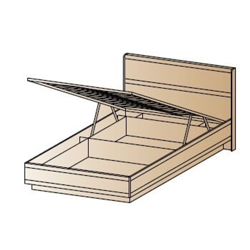 Кровать КР-1001 (1,2х2,0) с ПМ