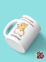 Керамическая кружка Грустной жопкой корги