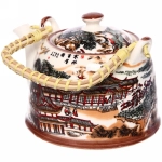 Чайник заварочный керамический 700мл с ситом «Китайская деревня»