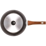 Сковорода 24*6см «Granit ultra» (black-gold) со съемной ручкой и стекл. крышкой сгбг243а