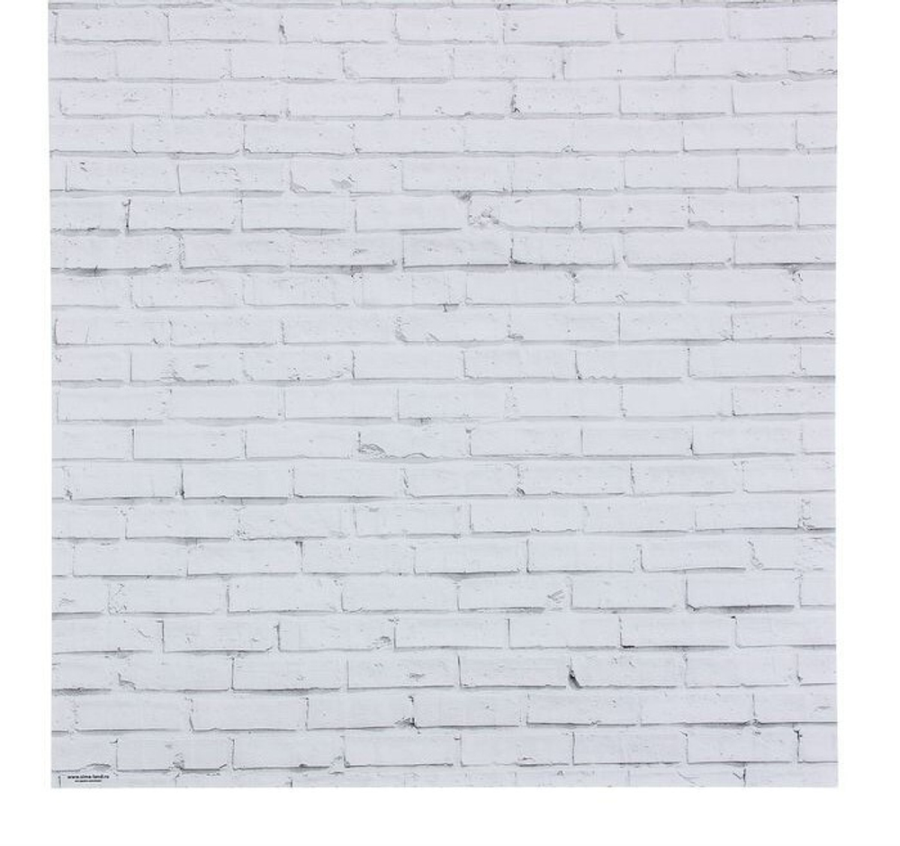 Фотофон рулонный "Белый кирпич" 70см х 100 см.