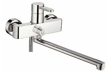 Смеситель ванна  DORON DB 1101-35L 1/2 керамика, хром, излив 350 мм, лейка 1 реж